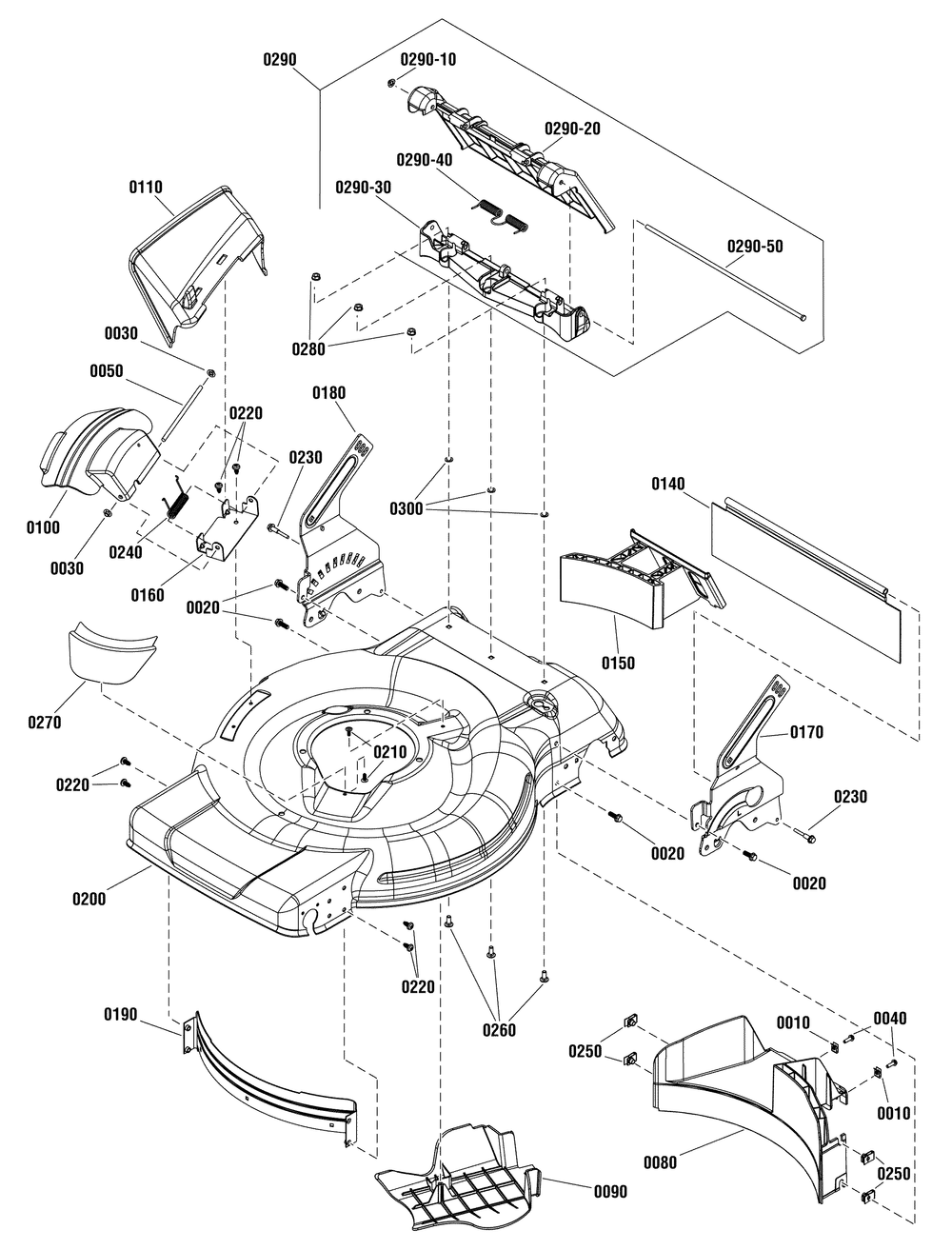 Deck Group, Rear Wheel Drive, Non-E/S (7501606a) Diagram and Parts List for 7800825-JS38 2012 Briggs and Stratton Lawn Mower